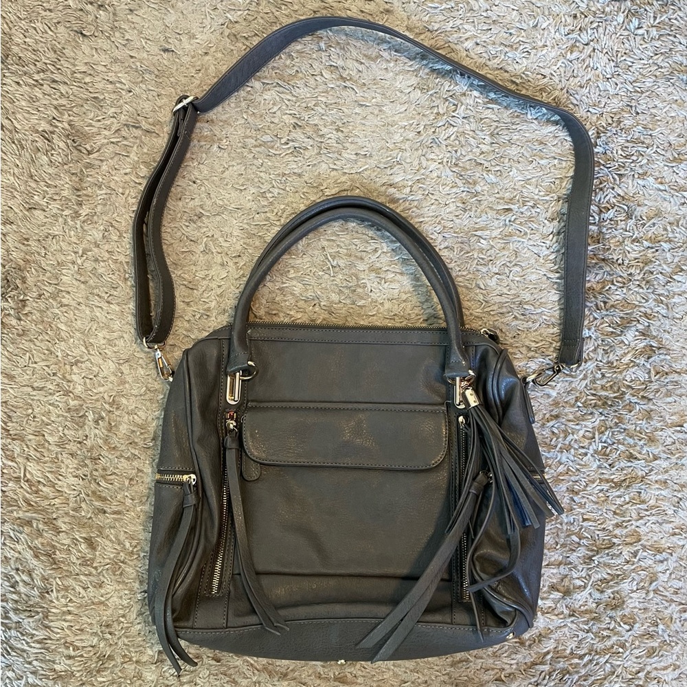 Urban Expressions Tassel Treasure Gray Tote